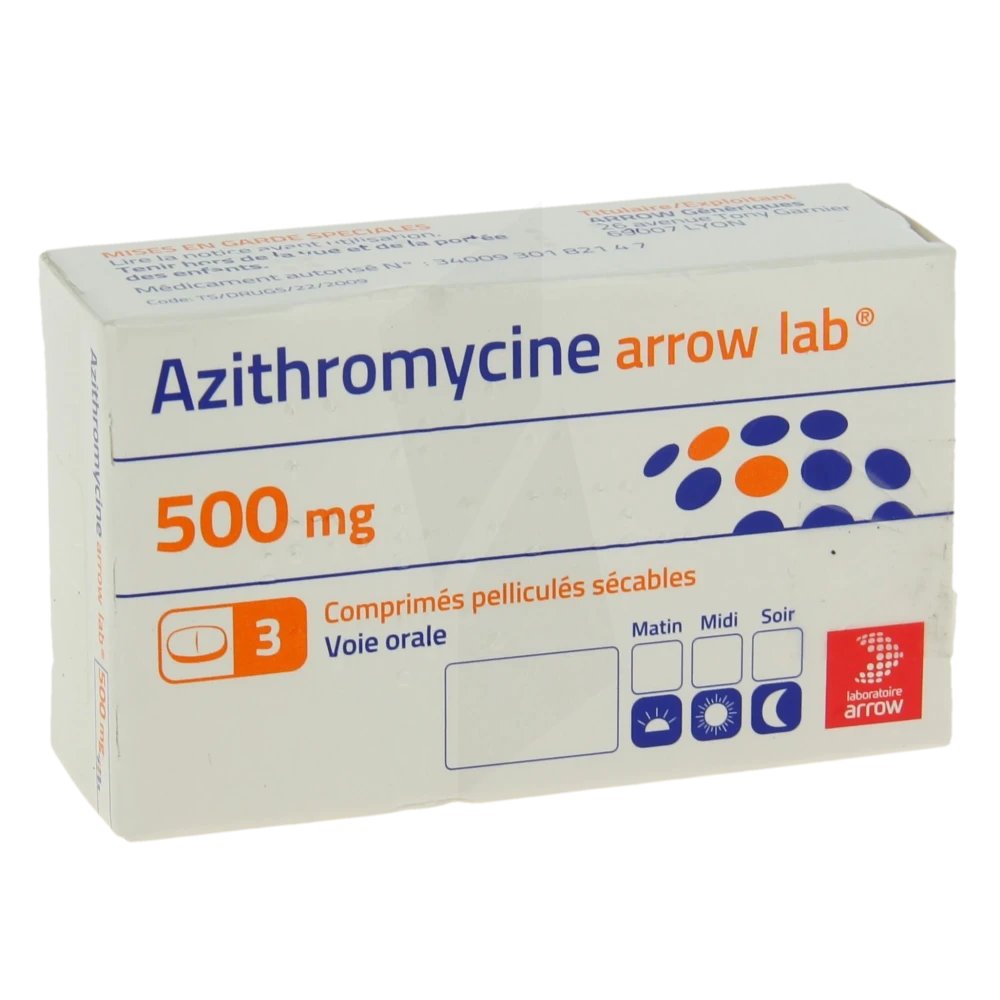 Azithromycine Arrow Lab 500 Mg, Comprimé Pelliculé Sécable