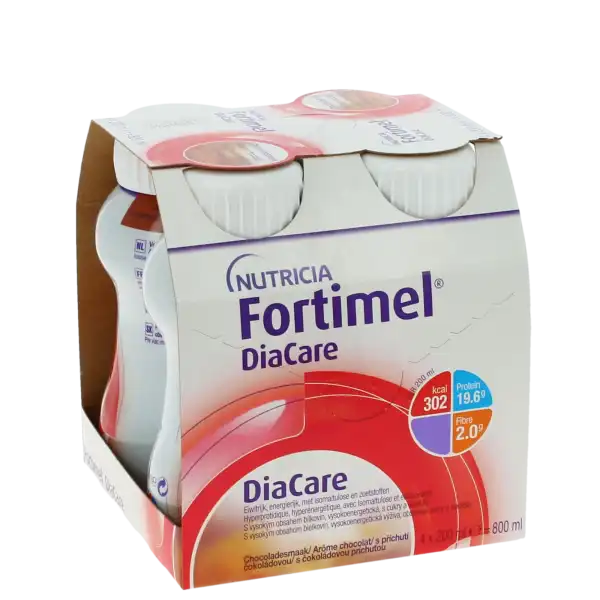 Fortimel Diacare Nutriment Chocolat 4 Bouteilles/200ml