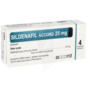 Sildenafil Accord 25 Mg, Comprimé Pelliculé