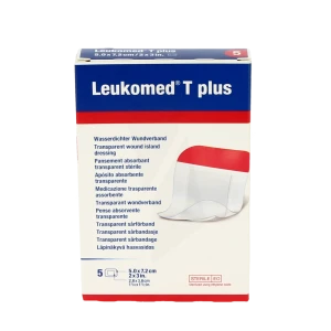 Leukomed T Plus Pansement Adhésif Stérile Avec Compresse Transparent 5x7,2cm B/5