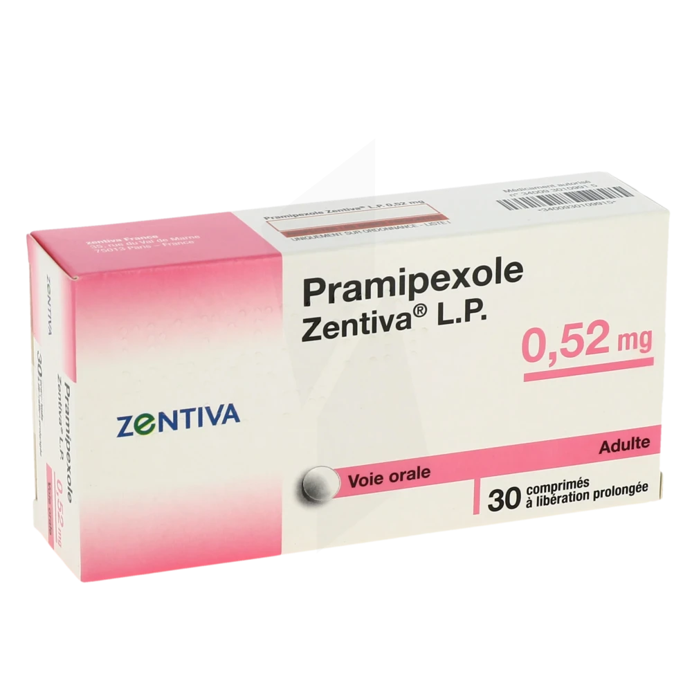 Pramipexole Zentiva Lp 0,52 Mg, Comprimé à Libération Prolongée