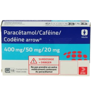 Paracetamol/cafeine/codeine Arrow 400 Mg/50 Mg/20 Mg, Comprimé