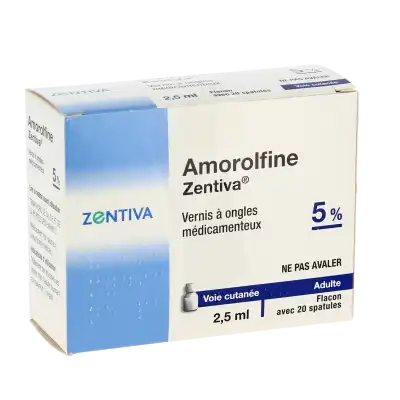 Amorolfine Zentiva 5 %, Vernis à Ongles Médicamenteux à MANDUEL
