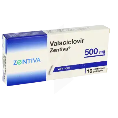 VALACICLOVIR ZENTIVA 500 mg, comprimé pelliculé