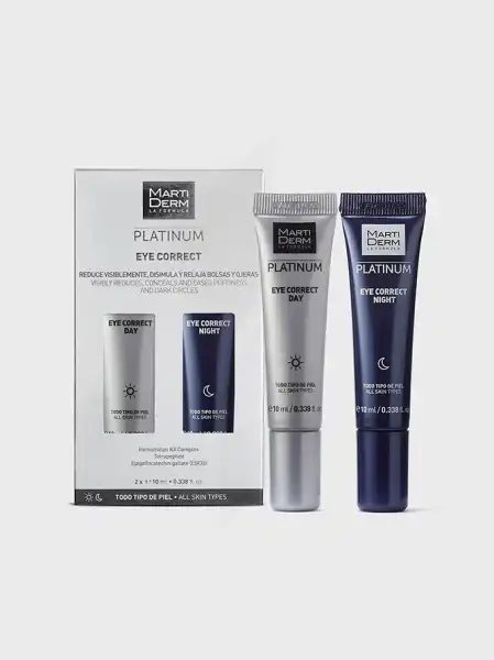 Martiderm Platinum Eye Correct Crème Jour/nuit 2t/10ml