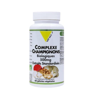 Vitall+ Complexe Champignons 500mg Bio Gélules Végétales B/60