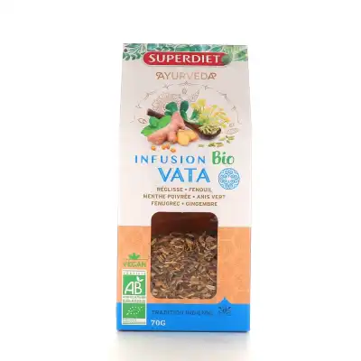 Superdiet Ayurveda Infusion Vata Bio Tisane B/70g à VALENCE