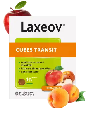 Nutreov Laxeov Cube Pomme Abricot Régulation Transit B/20/10g à PORT-DE-BOUC