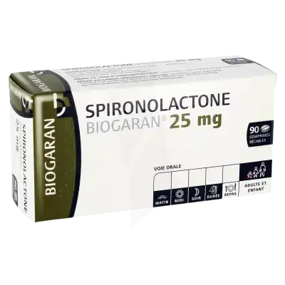 Spironolactone Biogaran 25 Mg, Comprimé Sécable à LE LAVANDOU