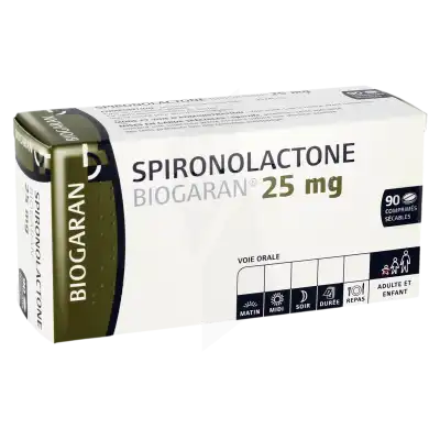 Spironolactone Biogaran 25 Mg, Comprimé Sécable à CANALS