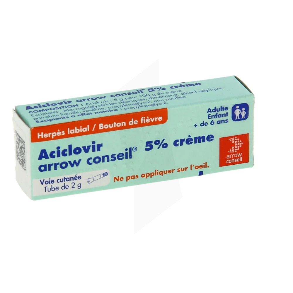 Aciclovir Arrow Conseil 5 % Cr T/2g