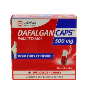 Dafalgancaps 500 Mg, Gélule