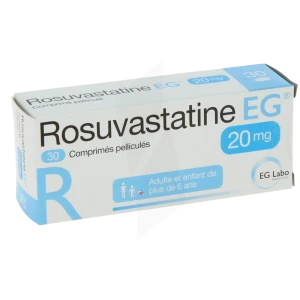 Rosuvastatine Eg 20 Mg, Comprimé Pelliculé