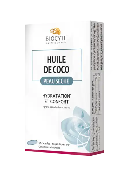 Biocyte Huile De Coco Caps Peau Sèche B/30