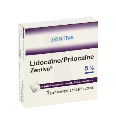 Lidocaine/prilocaine Zentiva 5 %, Pansement Adhésif Cutané à Courbevoie