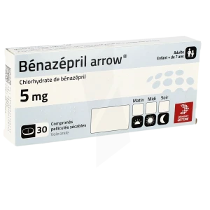 Benazepril Arrow 5 Mg, Comprimé Pelliculé Sécable