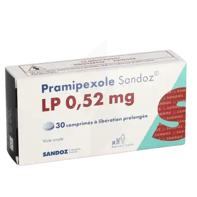 Pramipexole Sandoz Lp 0,52 Mg, Comprimé à Libération Prolongée à Seysses