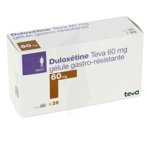 Duloxetine Teva 60 Mg, Gélule Gastro-résistante