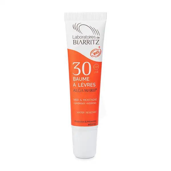 Laboratoires De Biarritz Algamaris Spf30 Baume à Lèvres Protecteur Bio T/15ml