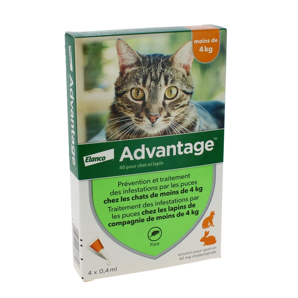 Advantage 40 Pour Chat Et Lapin, Solution Pour Spot-on