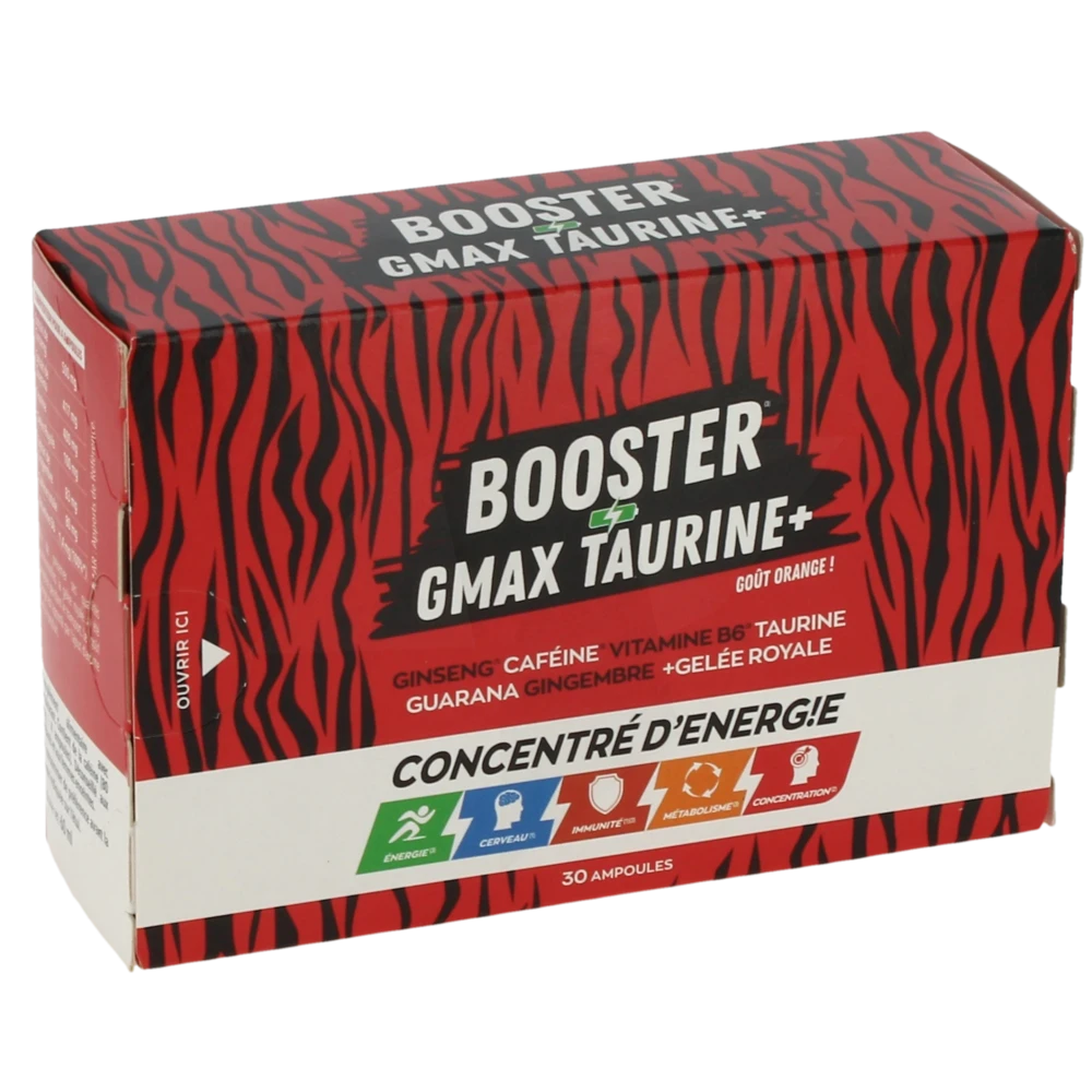 Gmax-taurine+ Solution Buvable 30 Ampoules/2ml