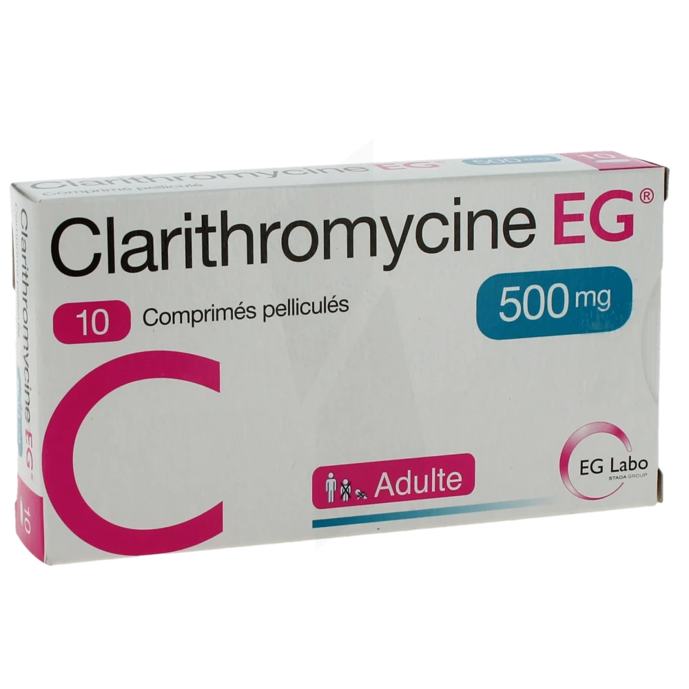 Clarithromycine Eg 500 Mg, Comprimé Pelliculé