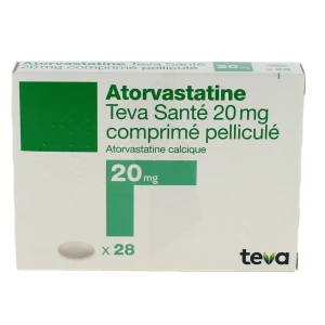 Atorvastatine Teva Sante 20 Mg, Comprimé Pelliculé