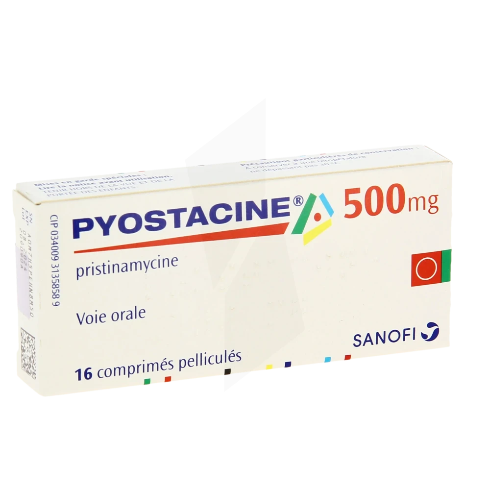 Pyostacine 500 Mg, Comprimé Pelliculé