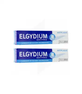 Elgydium Dentifrice anti-plaque lot de deux