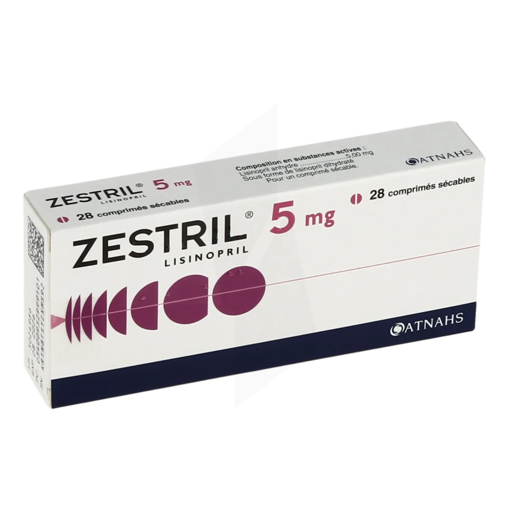 Zestril 5 Mg, Comprimé Sécable