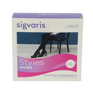 Sigvaris Styles Opaque Chaussettes  Femme Classe 2 Noir Small Normal