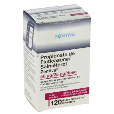 Propionate De Fluticasone/salmeterol Zentiva 50 Microgrammes/25 Microgrammes/dose, Suspension Pour Inhalation En Flacon Pressurisé à Bordeaux