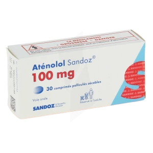 Atenolol Sandoz 100 Mg, Comprimé Pelliculé Sécable