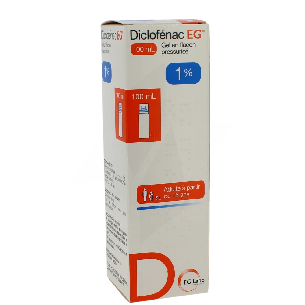 Diclofenac Eg 1 %, Gel En Flacon Pressurisé