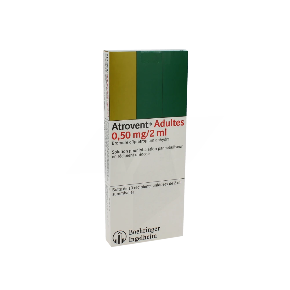 Atrovent Adultes 0,5 Mg/2 Ml, Solution Pour Inhalation Par Nébuliseur En Récipient Unidose
