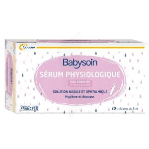 Babysoin Solution Sérum Physiologique 20 Unidoses/5ml