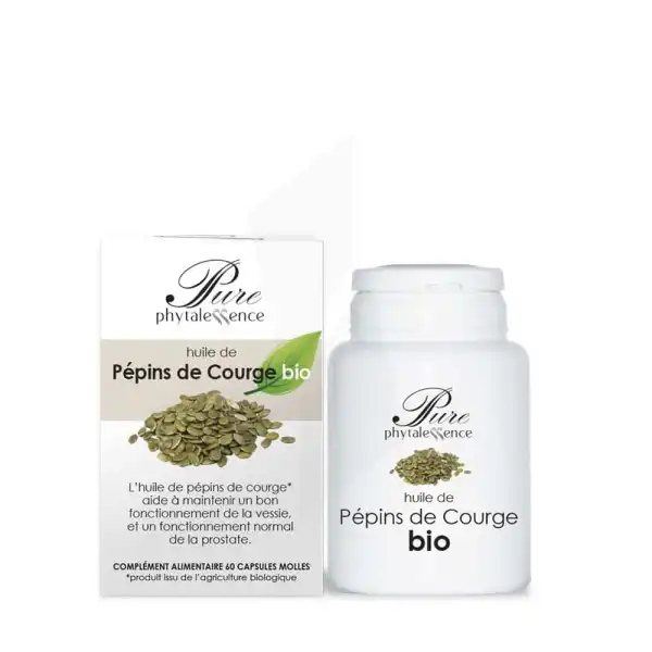 Phytalessence Pure Huile De Pépins De Courge Bio 60 Capsules