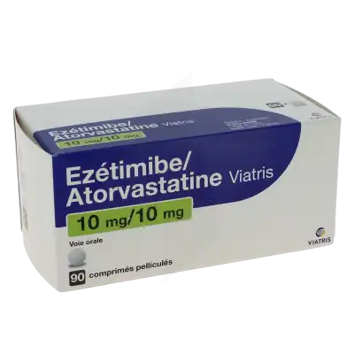 Ezetimibe/atorvastatine Viatris 10 Mg/10 Mg Cpr Pell Plq/90 à CHAMPAGNOLE