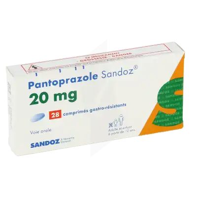 Pantoprazole Sandoz 20 Mg, Comprimé Gastro-résistant à Sèvres