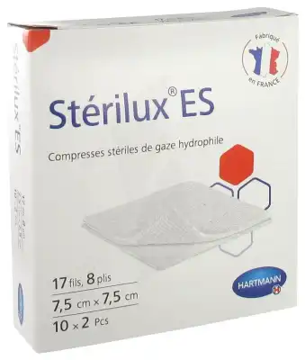 Sterilux Es Compr Gaze StÉrile 7,5x7,5cm 10sach/2 à Toulouse