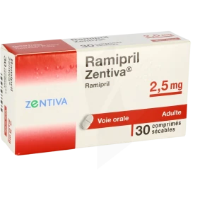 Ramipril Zentiva 2,5 Mg, Comprimé Sécable