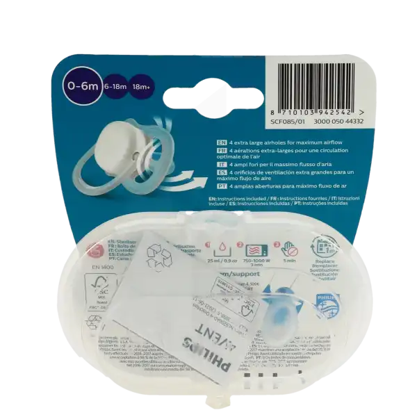 Avent Ultra Air Sucette Silicone 0-6mois Lion B/2