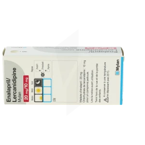 Enalapril/lercanidipine Viatris 20 Mg/10 Mg, Comprimé Pelliculé