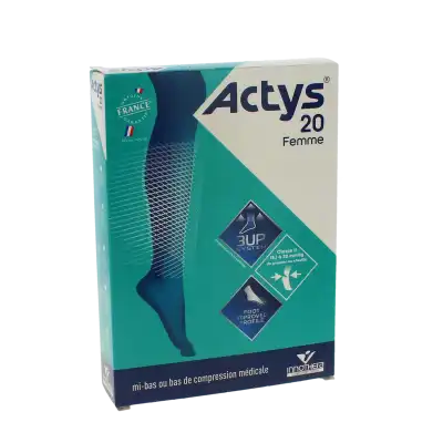 Actys 20 Bas Autofixants Pf Femme Noir T2c à TOULOUSE