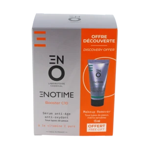 Enotime Sérum Booster C10 Anti-oxydant Fl Pompe Airless/15ml+makeup Remover