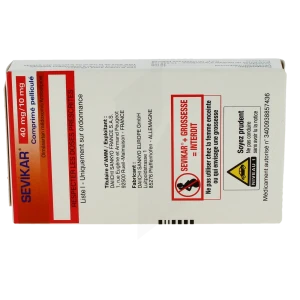 Sevikar 40 Mg/10 Mg, Comprimé Pelliculé