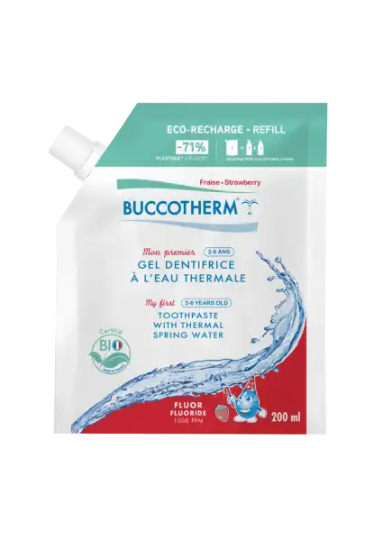 Buccotherm « Mon Premier » Gel Dentifrice à L'eau Thermale Fraise Bio Eco-recharge/200ml