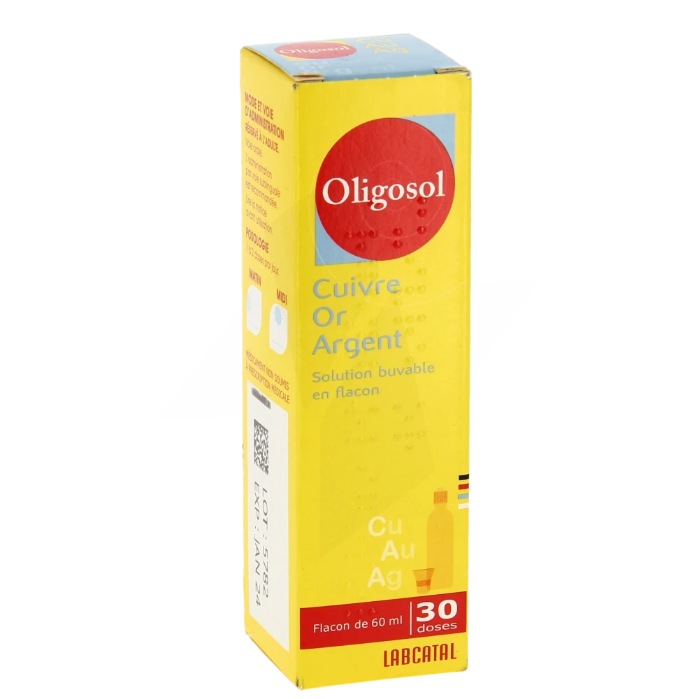 Cuivre-or-argent oligosol 60ml - Pharmacie Cap3000