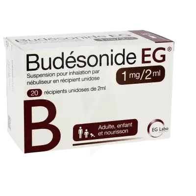 Budesonide Eg 1 Mg/2 Ml, Suspension Pour Inhalation Par Nébuliseur En Récipient Unidose à PEYNIER