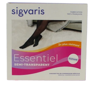 Sigvaris Essentiel Diaphane Semi-transparent Chaussette Morpho+ Classe 2 Femme Dune Normal M